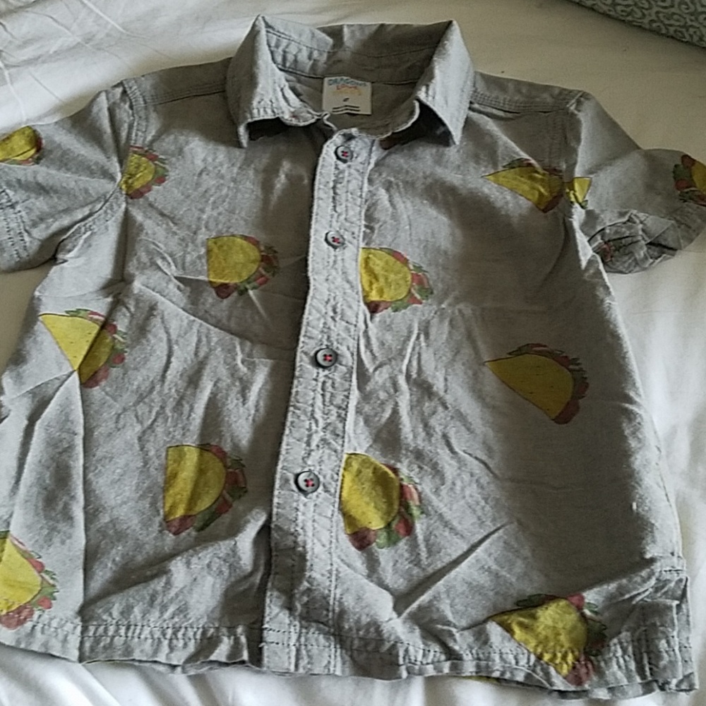 Dragons love tacos, boys collared shirt